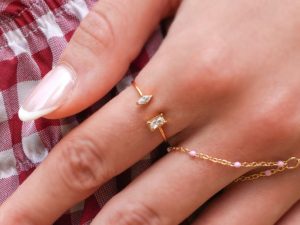 Frosted Duet Ring